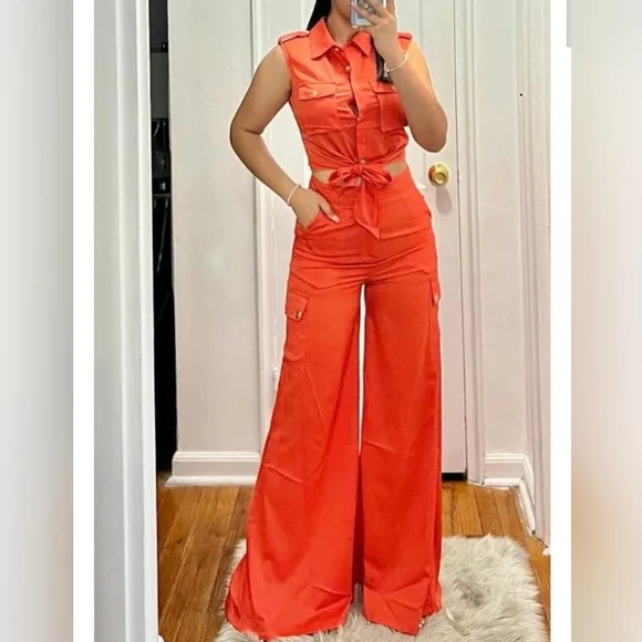 Our Palazzo Orange set is perfect for warm - Picture 1 of 9